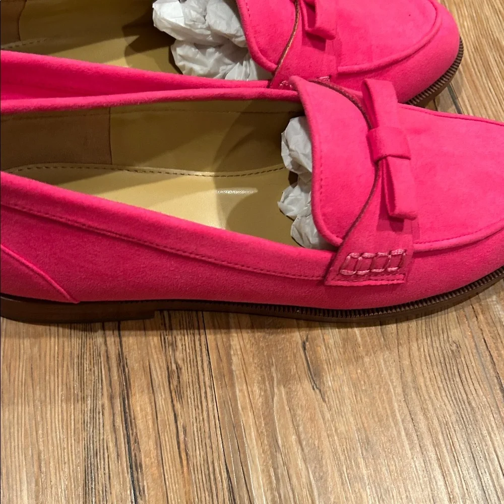 J. Crew Hot Pink Suede Loafers - Picture 6 of 8